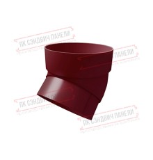 Колено трубы 45 град. ПВХ бордо RAL 3005