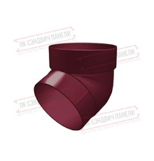 Колено трубы 67 град. ПВХ бордо RAL 3005