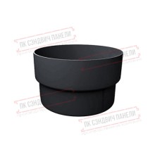 Муфта трубы соединительная ПВХ графит RAL 7024