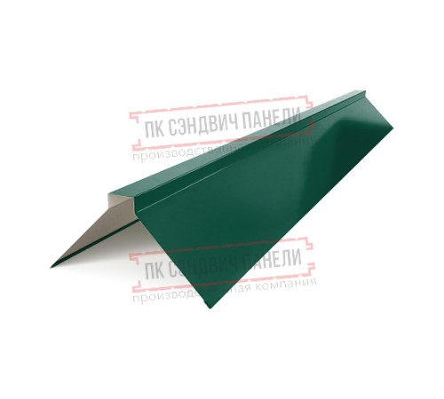 Планка конька плоского простая 115х115х2000 ПЭ-6005-0.45
