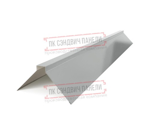 Планка конька плоского 120х120х2000 ПЭ-9006-0.5