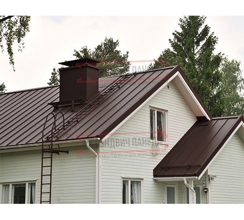 Кликфальц GL 0,5 Rooftop Matte RAL8017 шоколад с пленкой