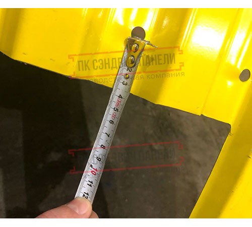 Продольно гнутый профнастил для укрытий конвейеров Н112ПГ-807, 0,9, нержавеющий