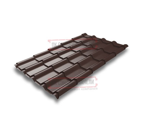 Металлочерепица Камея RAL8017 Quarzit Pro Matt-0.5