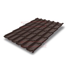 Металлочерепица классик плюс RAL8017 Polydexter-0.5