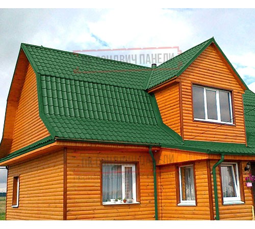 Металлочерепица классик плюс RAL6002 Satin-0.5