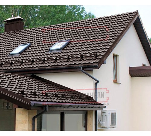 Металлочерепица Квинта плюс 3D RAL8017 Polydexter-0,5