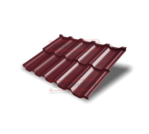 Металлочерепица модульная Квинта Uno 3D RAL3005 Quarzit lite-0,5