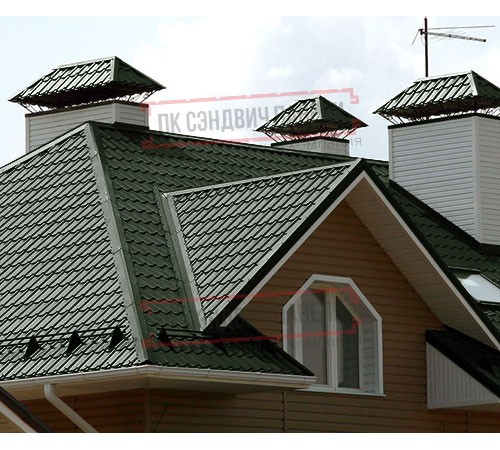 Металлочерепица Макси RAL6007 Viking E-0.5