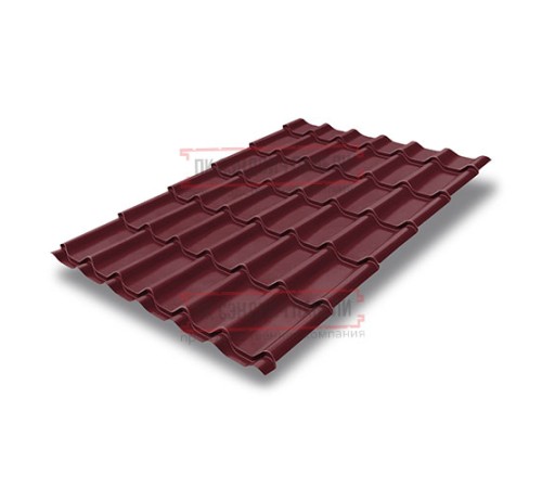 Металлочерепица Модерн RAL3005 Drap-0,45
