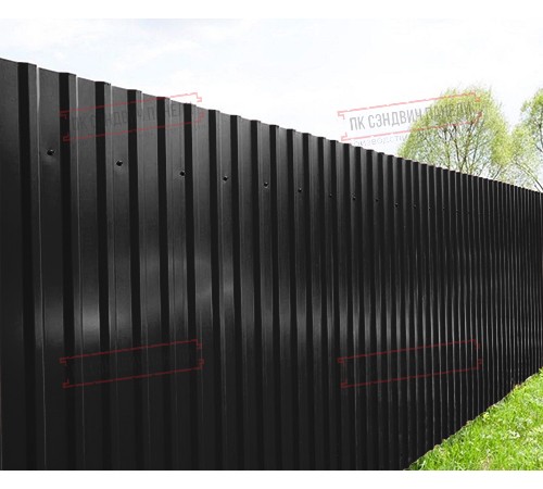 Профилированный лист МП20х1100 Viking RAL-9005-0.45