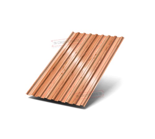 Профнастил МП20-1100 ECOSTEEL_T-Кедр-0.5.