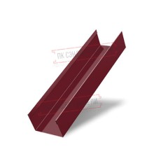Стойка жалюзи Texas 0,7 PE с пленкой RAL 3005 красное вино
