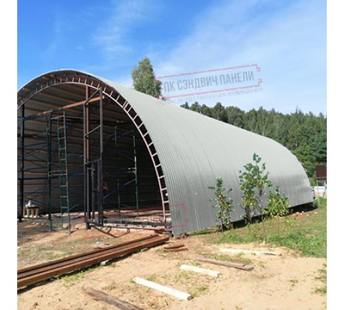Профнастил МП10ПГ-0.5, Ширина-1100, Полиэстер RAL7035